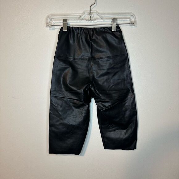 ALLSAINTS Cora Cycling Shorts Leather Raw Hem Sz 0 - Picture 2 of 6